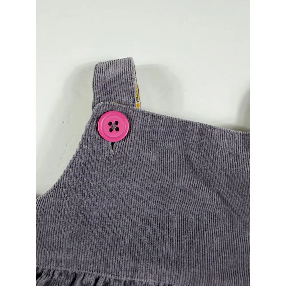 Mini Baby Boden Corduroy Elephant Applique Pinafore Dress Size 12–18 Months